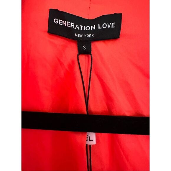 Generation Love Leighton Crepe Blazer in Papaya Size S - Picture 6 of 9